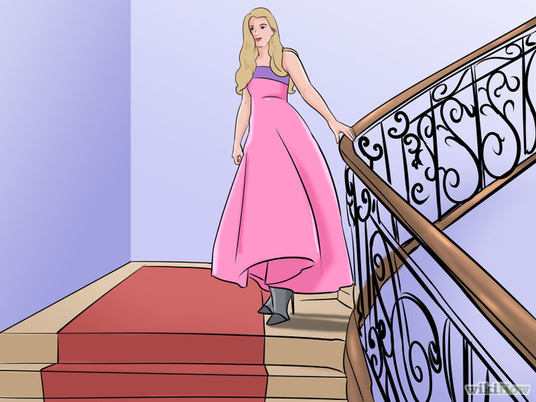 How to descend a staircase with elegance.