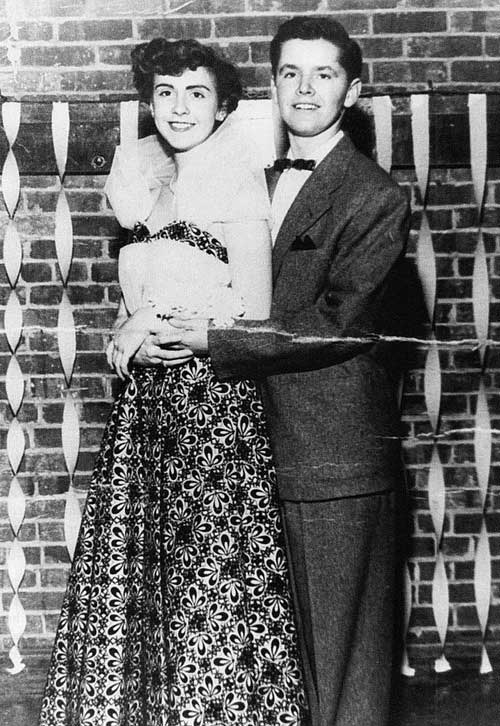 Jack Nicholson and Nancy Smith at their senior prom - 1953