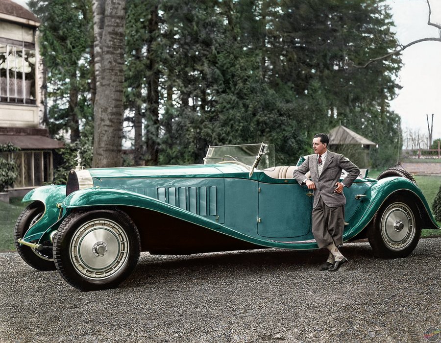 Jean Bugatti with the Bugatti Royale ‘Esders’ Roadster - 1932