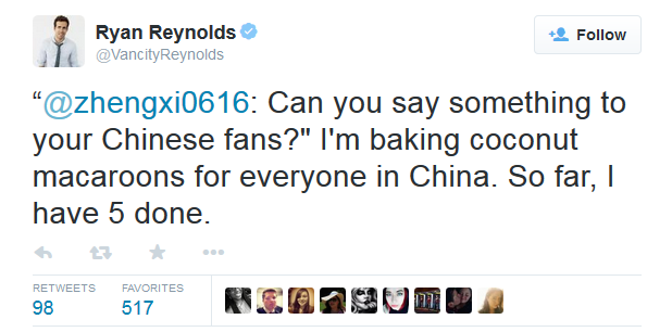 26 Ryan Reynolds Tweets That Will Make You Crave Deadpool