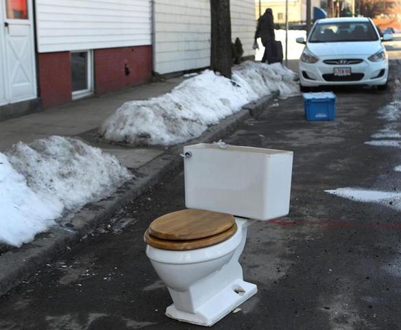 The Parking Chair. A Life Hack Straight Out Of Boston.