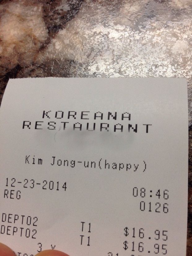 Humour - Koreana Restaurant Kim Jungun hap n y 12232014 Reg 0126 DEPTO2 DEPTO2 T1 $16.95 $16.95