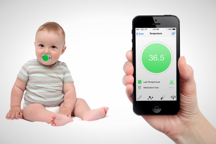 Smart pacifier. Ever tried to check your kid's temperature only to receive a ton or screams and kicks? This pacifier shows your little treasure's temperature while making him happy, and that's what matters.