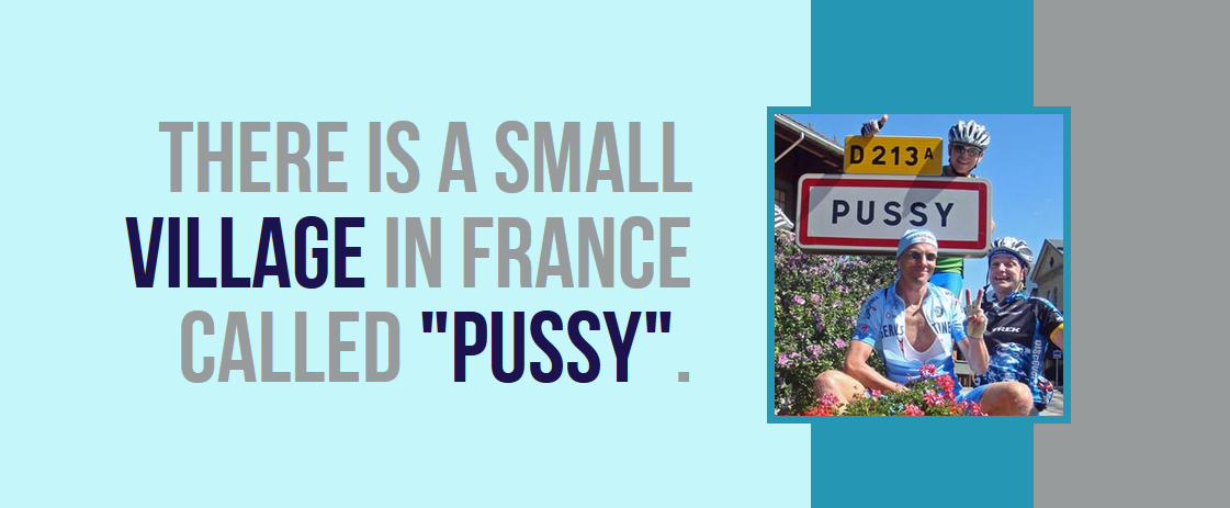 france interesting and fun facts about france - D213 A Pussy There Is A Small Village In France Called "Pussy". Ve Discover