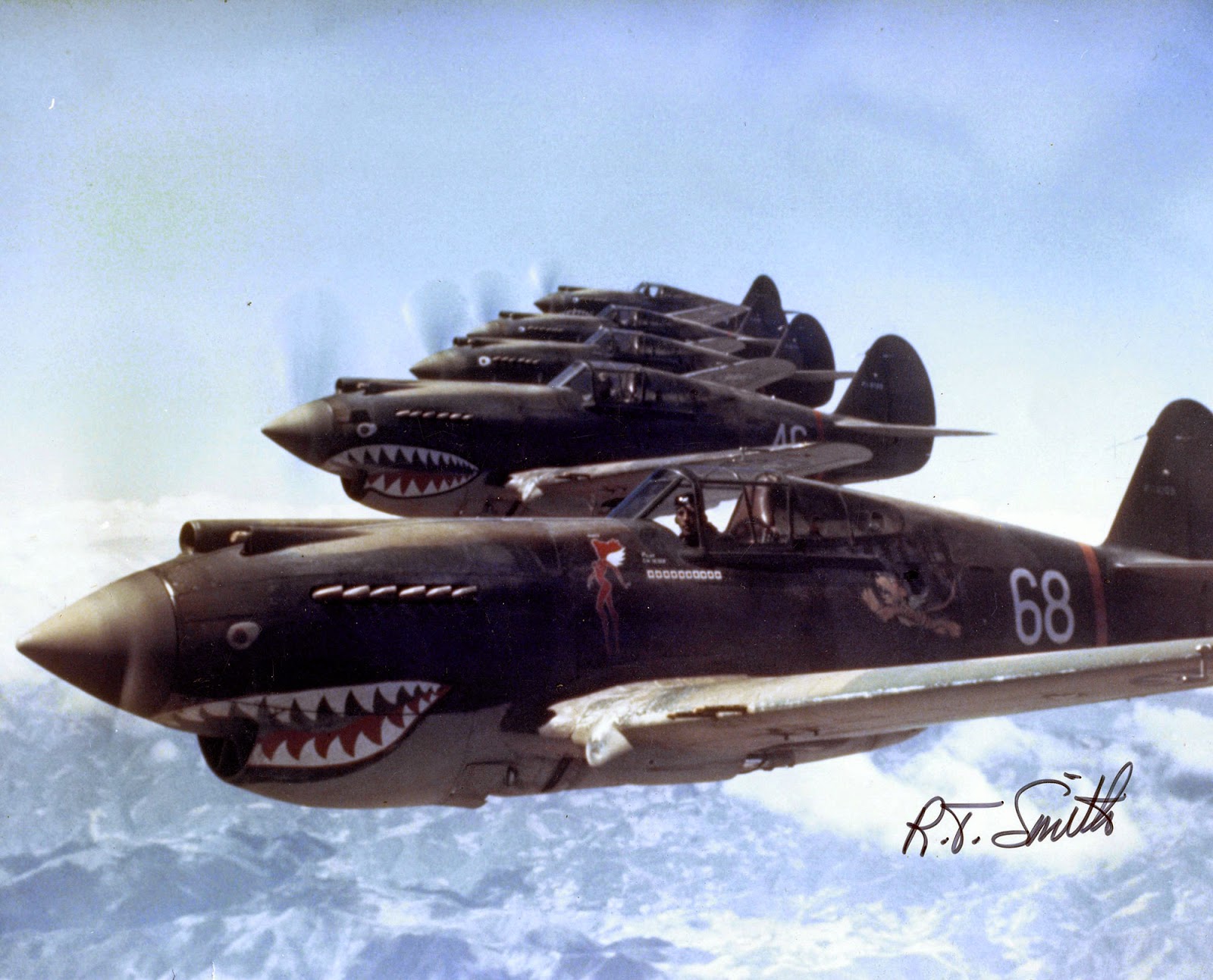 The Flying Tigers over China, 1942.
