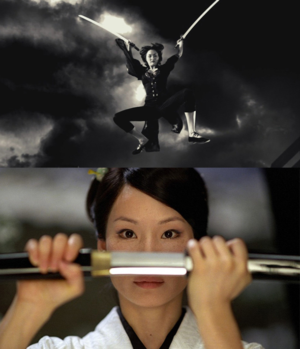 The creator of "Kill Bill" and "Sin City" liked the samurai swords so much they appear in both movies.