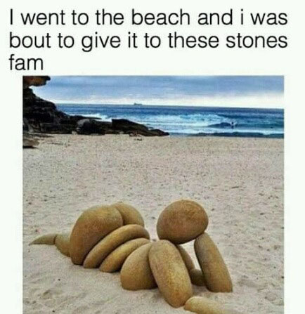 nude beach hard - I went to the beach and i was bout to give it to these stones fam