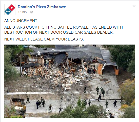 Dominos Pizza Zimbabwe Is A Thing