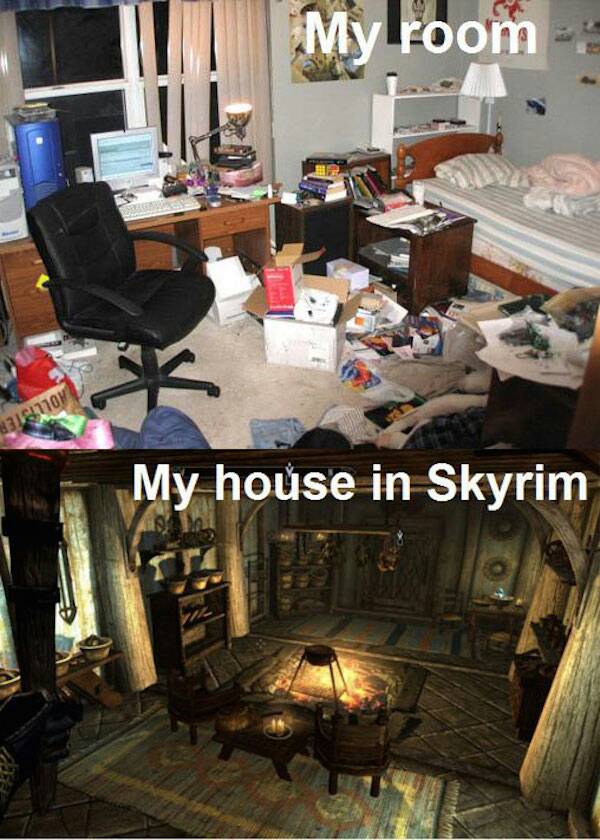 skyrim funny - My room 1770 My house in Skyrim