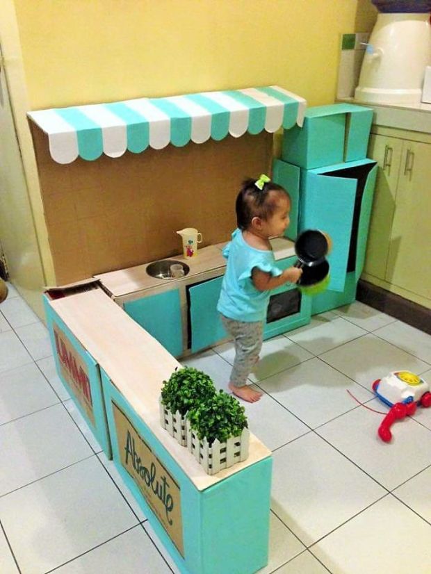 A kitchen like that would cost quite a few bucks, so Reyes used her imagination.