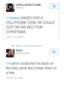 multimedia - Caps Locka Flame amatt Asked For A Cellphone Case He Could Clip On His Belt For Christmas 10814, Mallory Ortberg retweeted Kelce Ohutchingsahn scratches his back on the door jamb a bear does on a tree 10814,