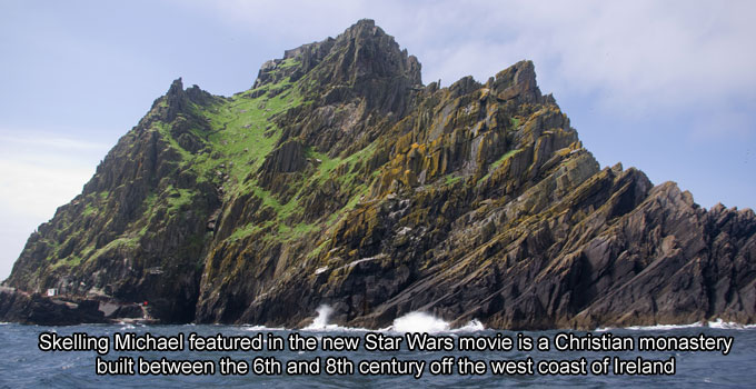 skellig michael - Skelling Michael featured in the new Star Wars movie is a Christian monastery built between the 6th and 8th century off the west coast of Ireland