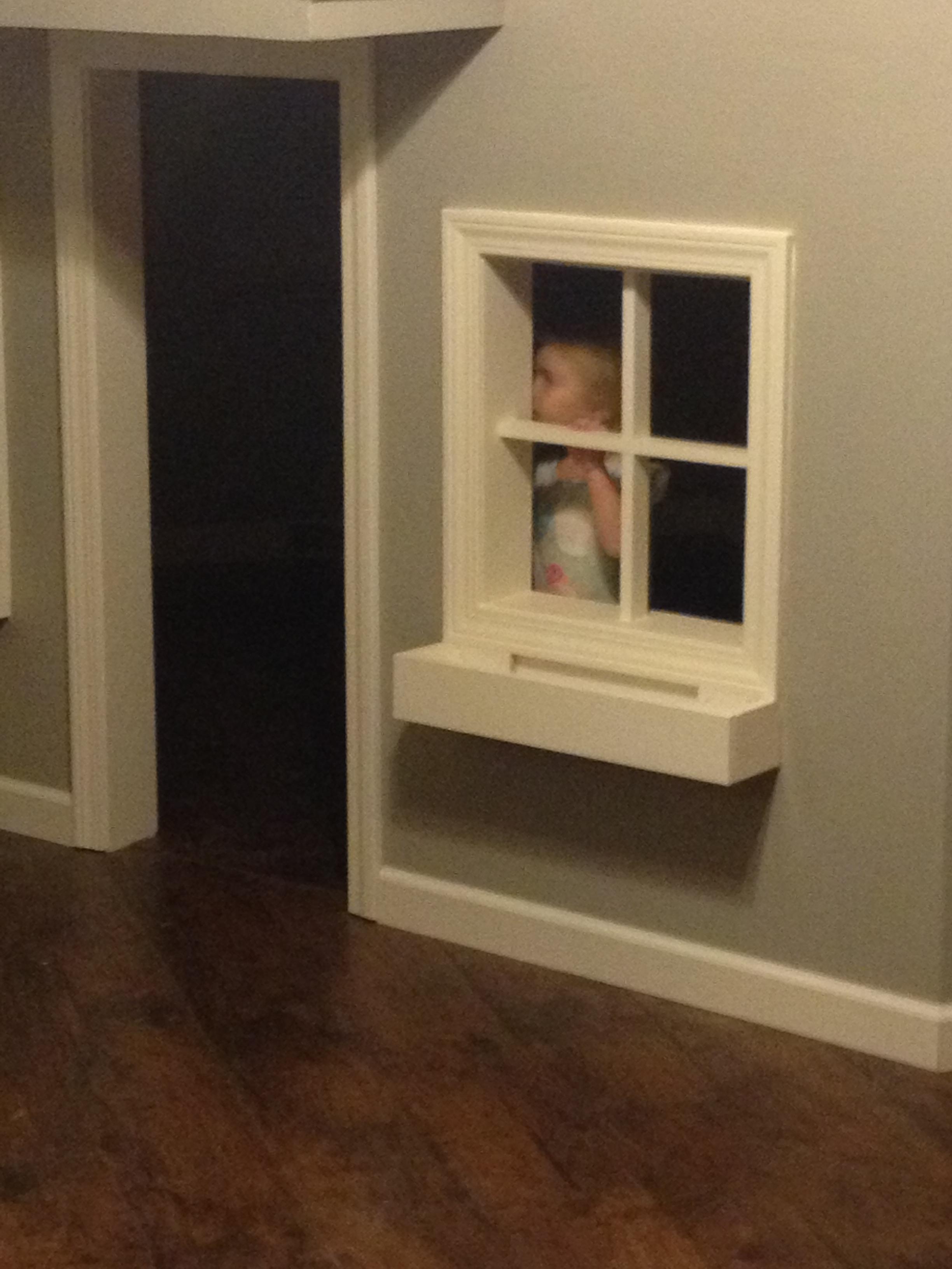 A Father Builds His Kids An Indoor Playhouse With Rope Bridge And A Slide