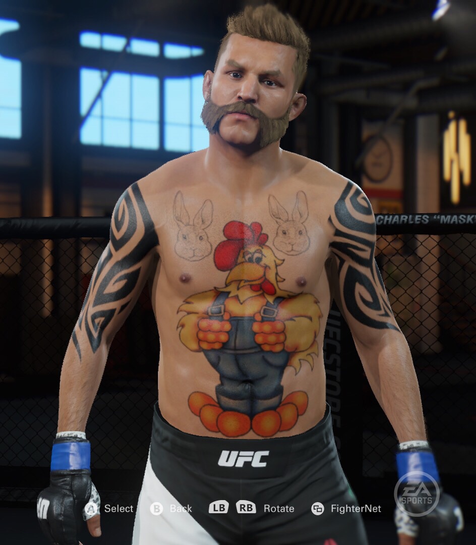 funny mma tattoo - Charles "Mask Ufc Sports A Select B Back Lb Rb Rotate FighterNet