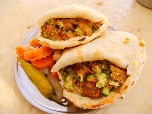 Cairo- A falafel or shawarma pita