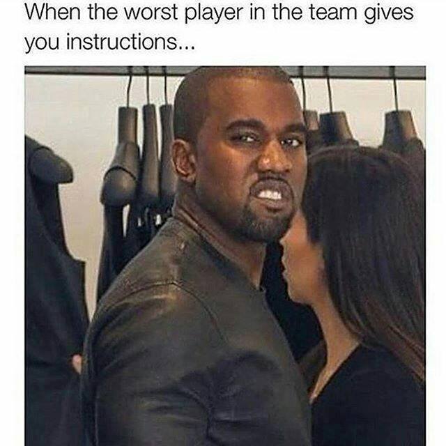 kanye west disgusted face - When the worst player in the team gives you instructions...