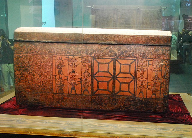 Caskets. The oldest found casket was 7 thousand years old and was found in China.