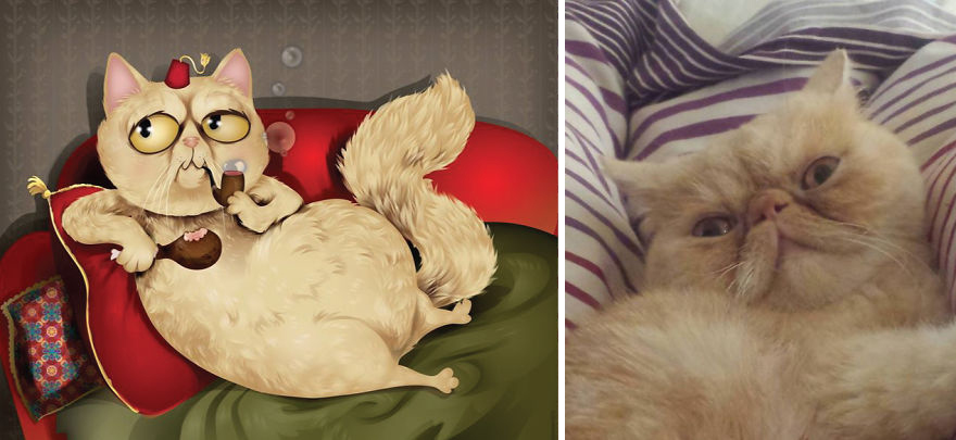 Artist Draws Illustrations Of Pets Based On Owners Description