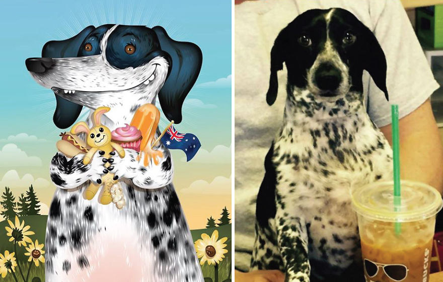 Artist Draws Illustrations Of Pets Based On Owners Description