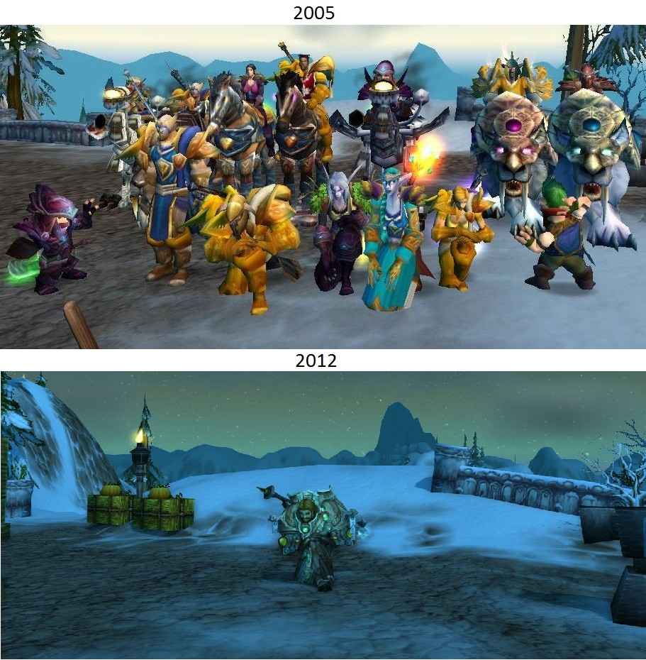 world of warcraft then and now - 2005 2012