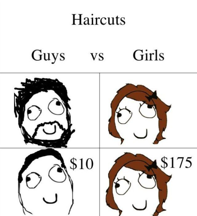 sparta rage comic - Haircuts Guys vs Girls $175
