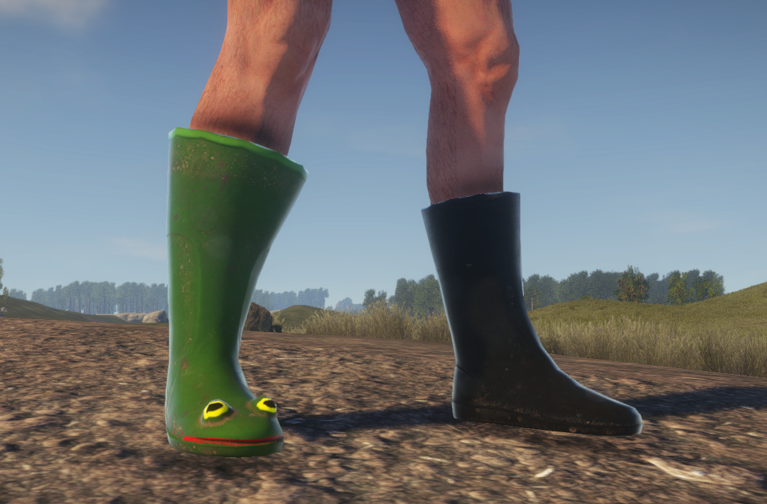 rust frog boots