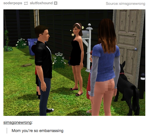 Video game - soderpops slutfoxhound Source simsgonewrong simsgonewrong Mom you're so embarrassing