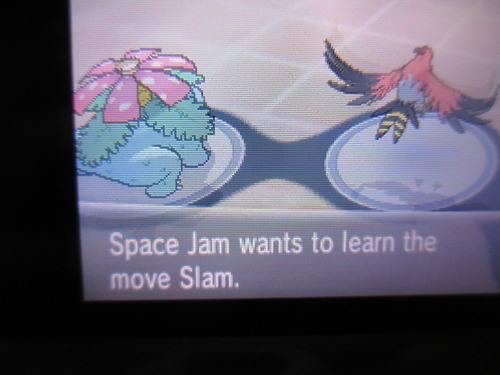 wants to learn pokemon - Space Jam wants to learn the move Slam.