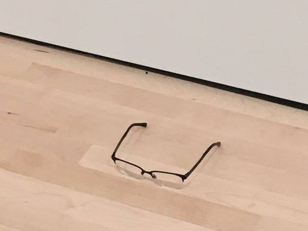 Courtesy of a 17 year old who put his glasses on the floor.