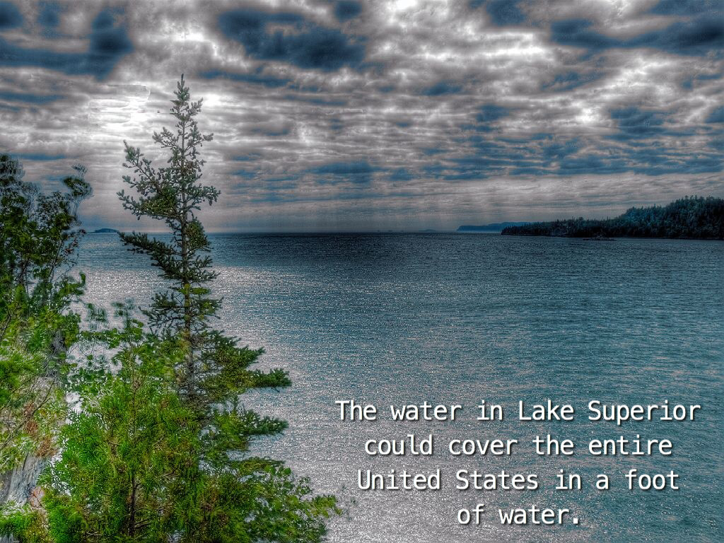 lake superior background - The water in Lake Superior could cover the entire United States in a foot of water.