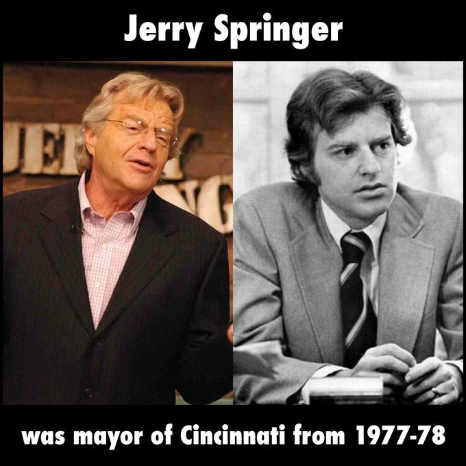 photo caption - Jerry Springer was mayor of Cincinnati from 197778