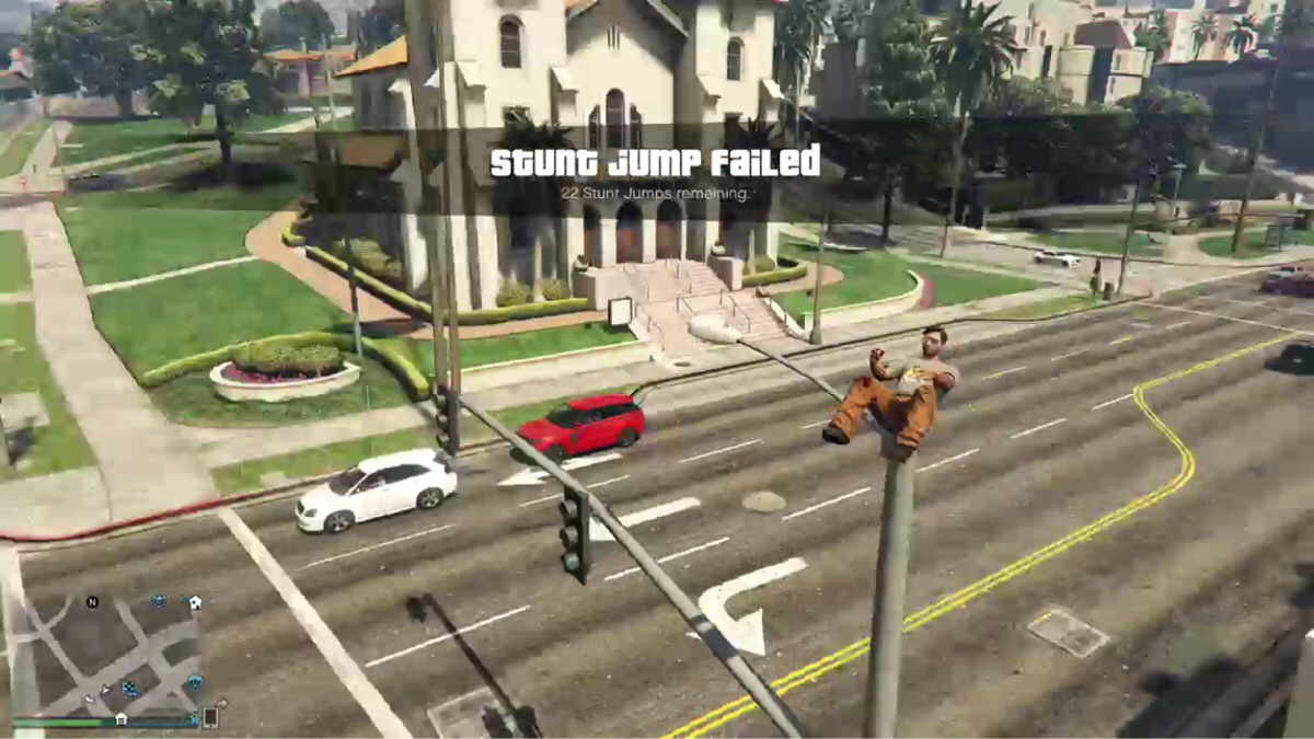 intersection - Sgung Jump failed 22 Stunt Jumps remaining.