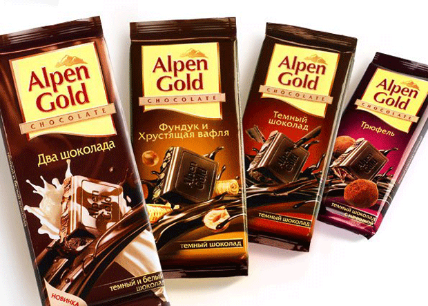 RUSSIA, ALPEN GOLD. Despite The Alps being very far from Russia, Russians love Alpen Gold.