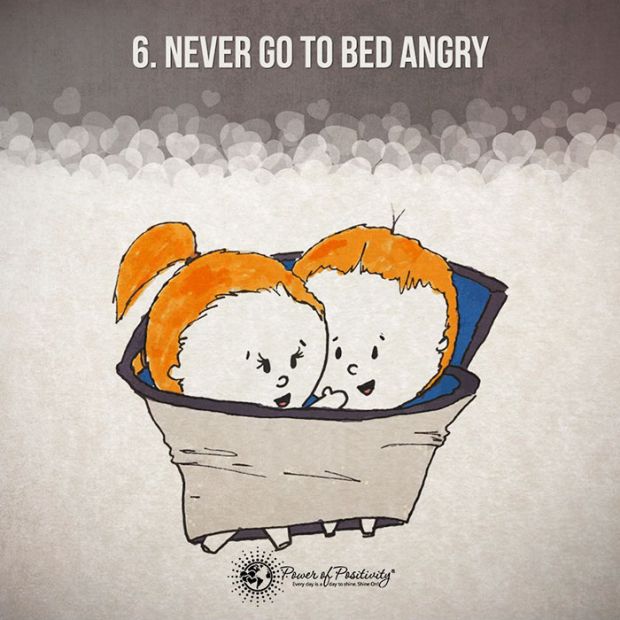 longer relationship - 6. Never Go To Bed Angry Power of Positivity