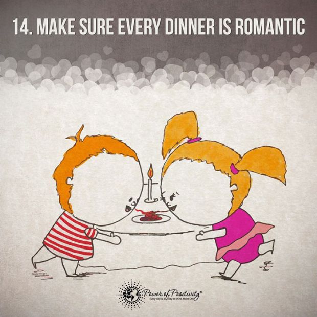relationship power of positivity - 14. Make Sure Every Dinner Is Romantic Power of Positivity