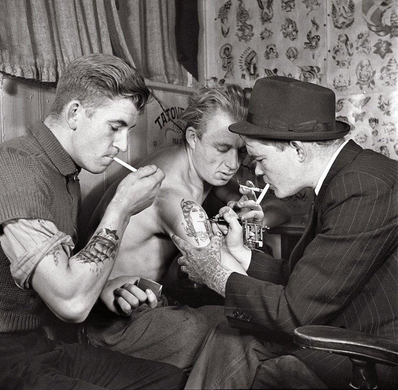 Tattoo parlor, 1942.