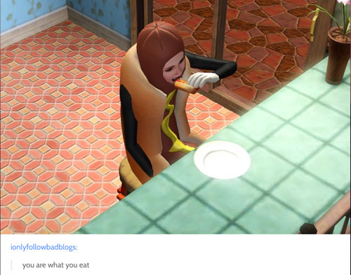 sims gone wrong - ionlybadblogs you are what you eat
