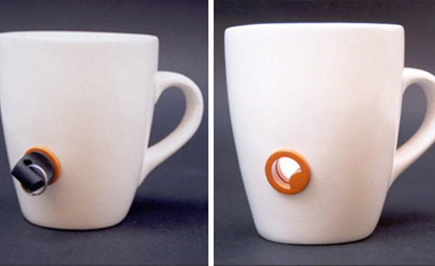 Lockable Mug. Just watch them try drinking from YOUR mug again. Watch and laugh. "I think you may have a coffee stain... allover. HAHAHAHA!"- You if you buy this mug.