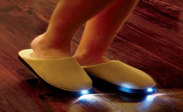 LED Slippers. No more ninja tables hitting you in the toe.