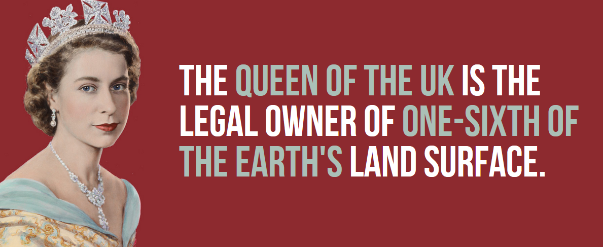 beauty - The Queen Of The Uk Is The Legal Owner Of OneSixth Of The Earth'S Land Surface.