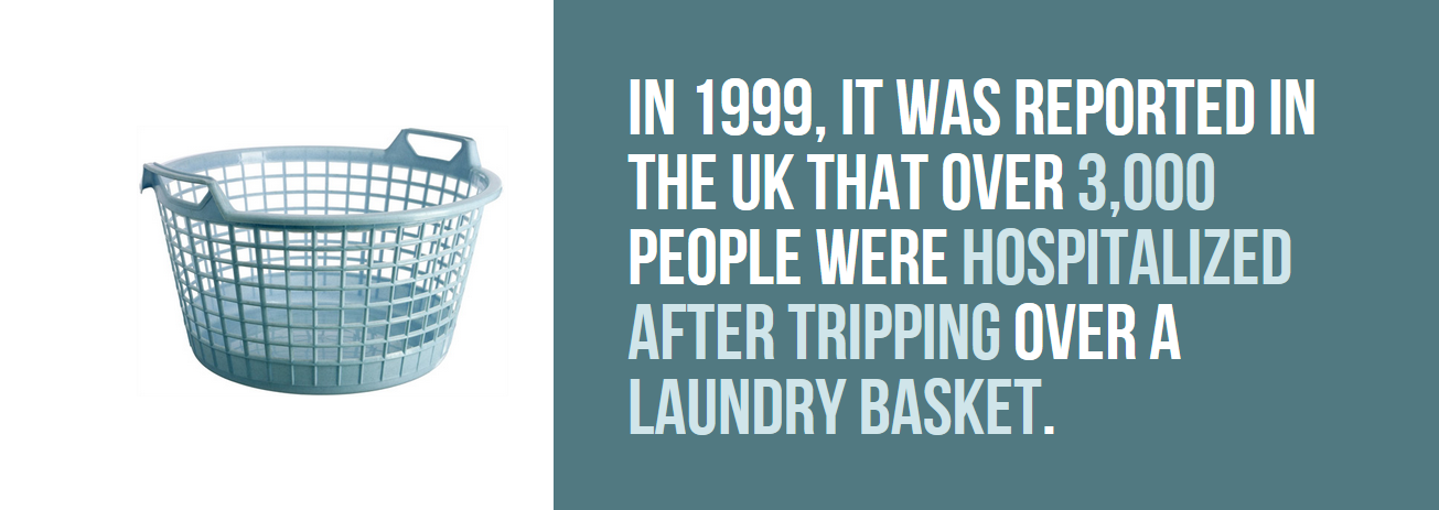 agencia publica - In 1999, It Was Reported In The Uk That Over 3,000 People Were Hospitalized After Tripping Over A Laundry Basket.