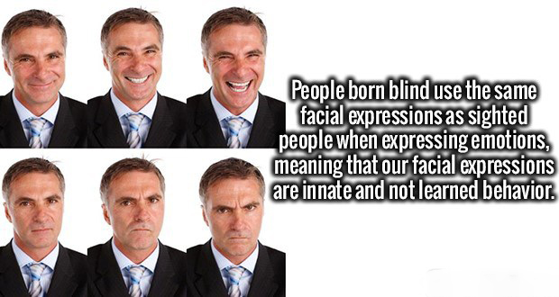 expression definition - People born blind use the same facial expressions as sighted people when expressing emotions, meaning that our facial expressions are innate and not learned behavior.