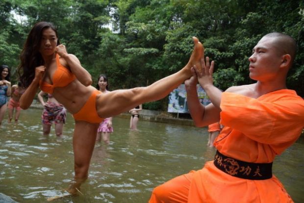 An amusement park in China had so many lifeguard applicants they could pick the best.