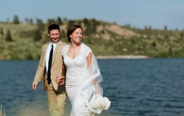 Laura Loretts and Johnny Benson had a normal photo session by the river.