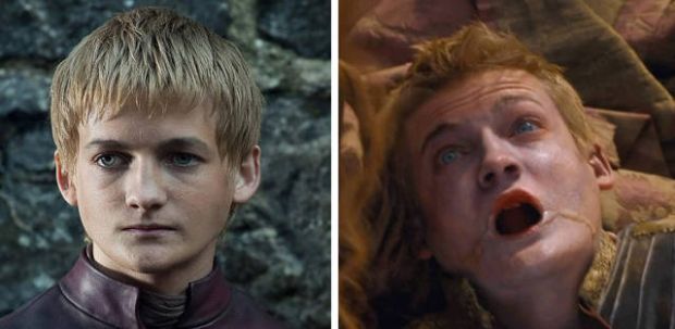 Joffrey Baratheon (Lannister in reality). Alive in “Winter Is Coming” (season 1, episode 1) and dying from poison in “The Lion and the Rose (season 4, episode 2).