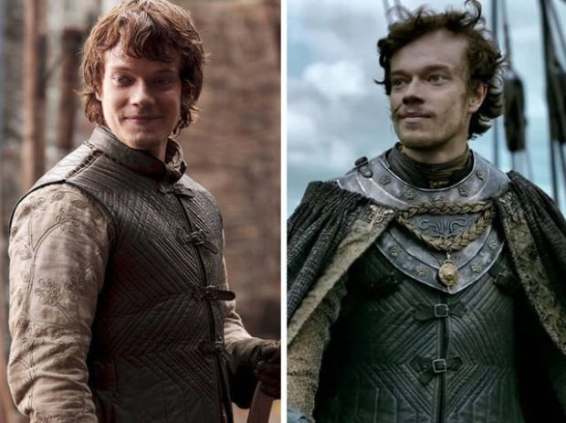 Theon Greyjoy. Whole in “Winter Is Coming” (season 1, episode 1) and partly here in “The Winds of Winter” (season 6, episode 10).