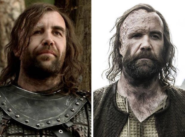 Sandor "The Hound" Clegane. Alive in “Winter Is Coming” (season 1, episode 1) and surprisingly still alive in "No one” (season 6, episode 8).