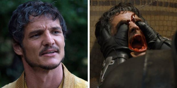 Oberyn Martell. Being cool in “Two Swords” (season 4, episode 1) and having his head crushed in “The Mountain and the Viper” (season 4 episode 8). Cause of death: crushed by a Mountain.