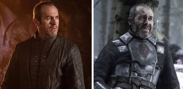 Stannis Baratheon. Wise "king" in “The North Remembers” (season 2, episode 1) and child-killer killed by Brienne in “Mother’s Mercy” (season 5, episode 10).