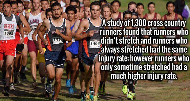 drake quotes - L U Desert V 1508 runnerstretch and ry 1410 A study of 1,300 cross country runners found that runners who didn't stretch and runners who always stretched had the same injury rate; however runners who only sometime stretched had a much highe